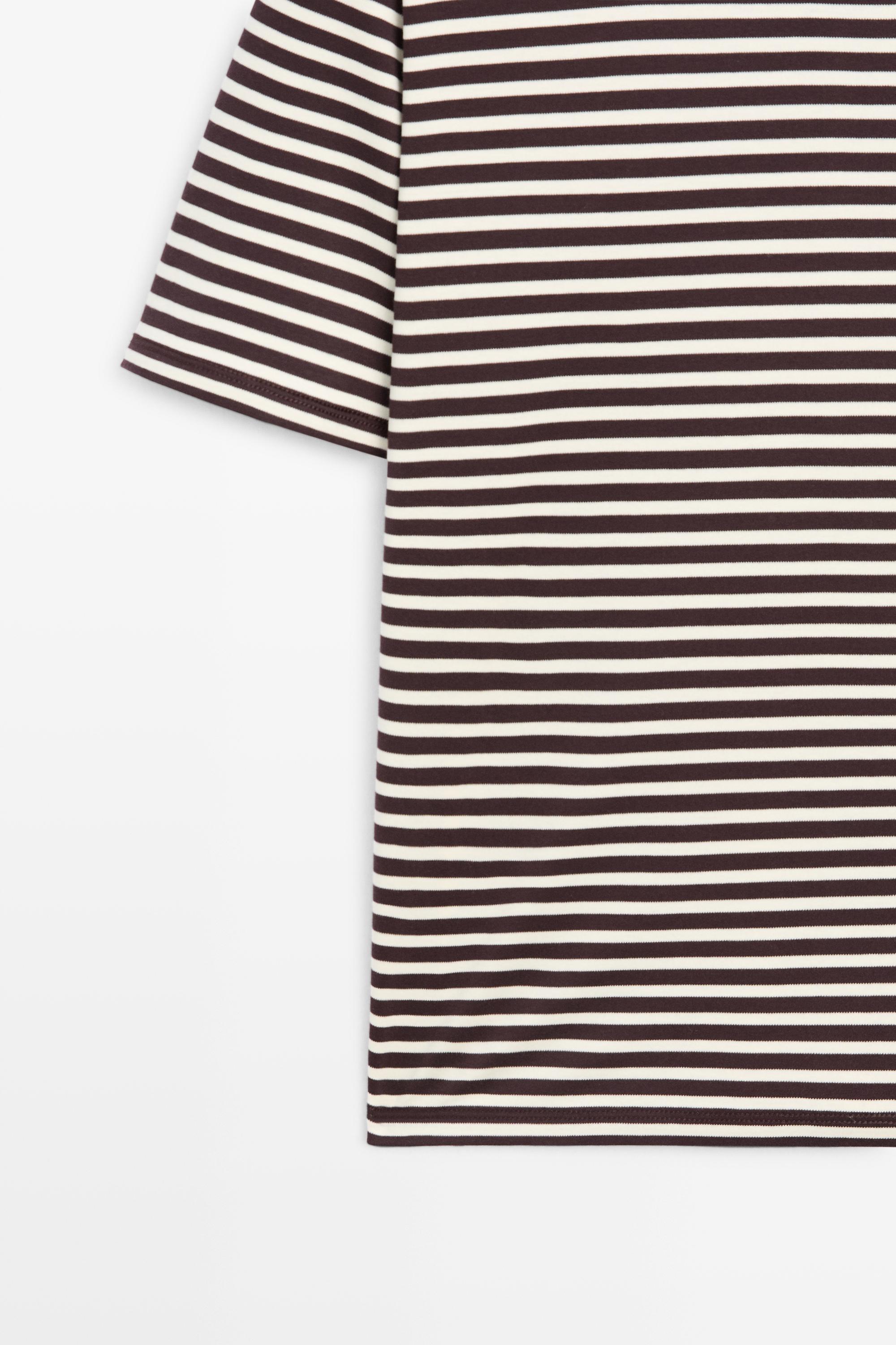 100% cotton striped short sleeve T-shirt